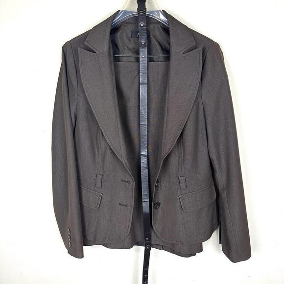 AGB Brown Belted Suit and Skirt Women’s Size 10 Read‎ - Picture 1 of 16